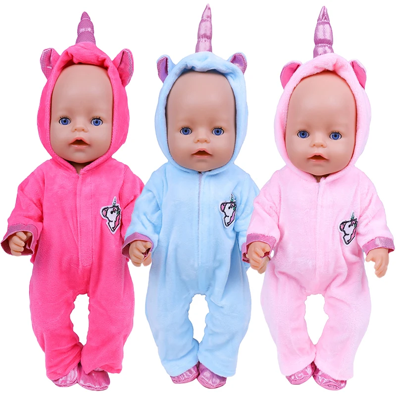 

43cm Doll Clothes 18 Inch Doll Unicorn Suit Plush Unicorn Clothes Fit Bjd 1/4 Dolls American Girl Newborn Birthday Festival Gift