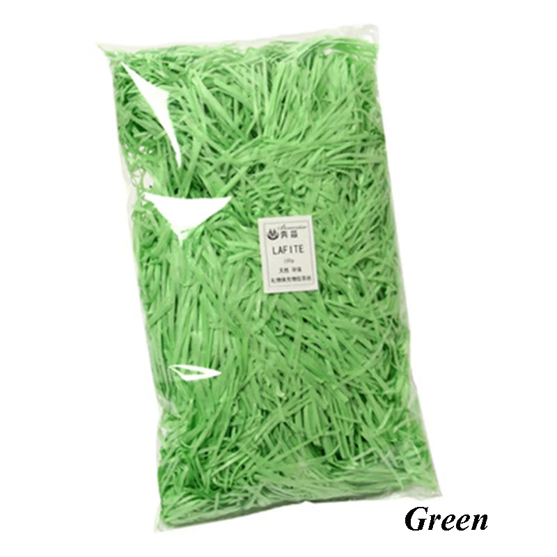 100g Green 100 г красочные измельченные Crinkle бумага наполнитель подарочной коробки ремесло вечерние Ремесло бумажные украшения практичные коробки для конфет DIY упаковка - Цвет: 100g Green