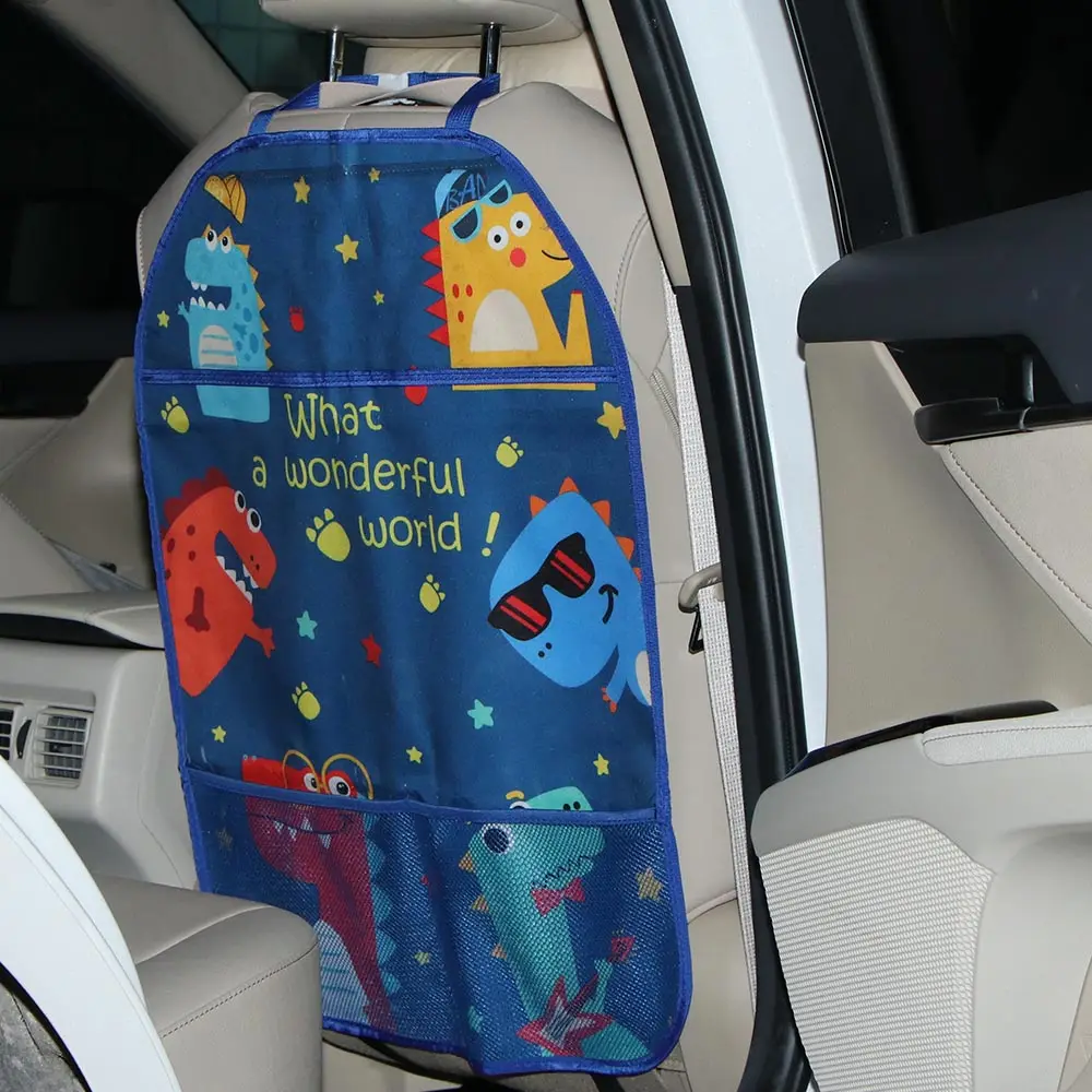 

Car Seat Back Cover Protector For Kids Cartoon Car Anti Kick Mat With Bag Waterproof Car Seat Back Protector Anti Kick Pad