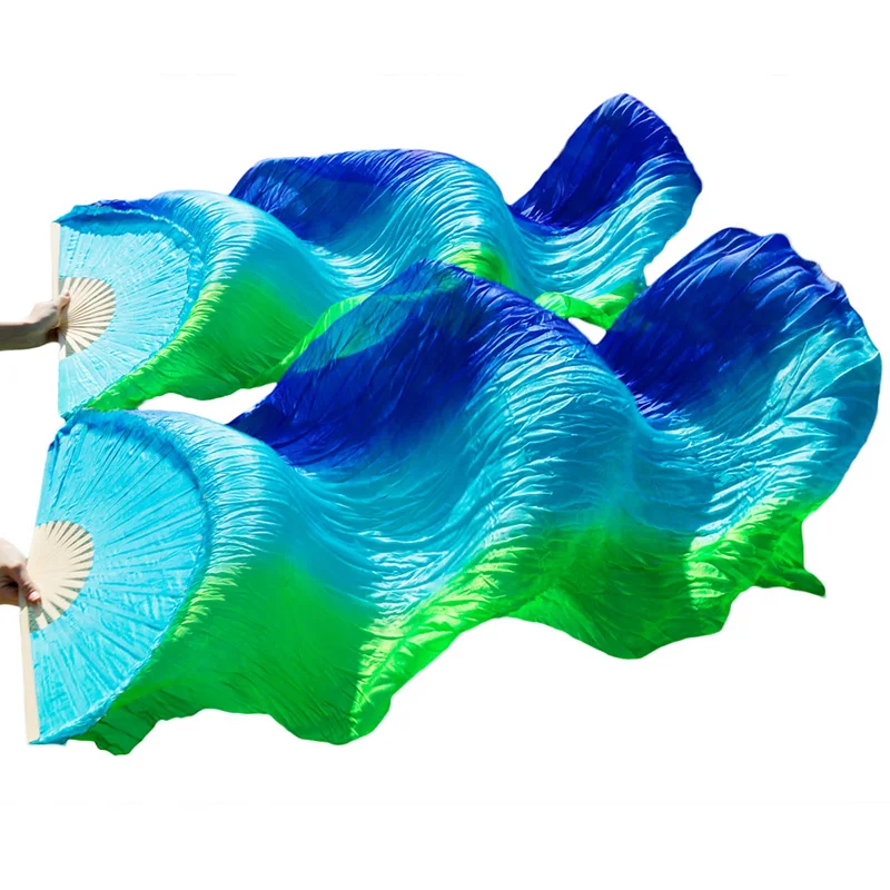 100% натуральный шелк/имитация шелка для танца живота веер вуаль ручная работа