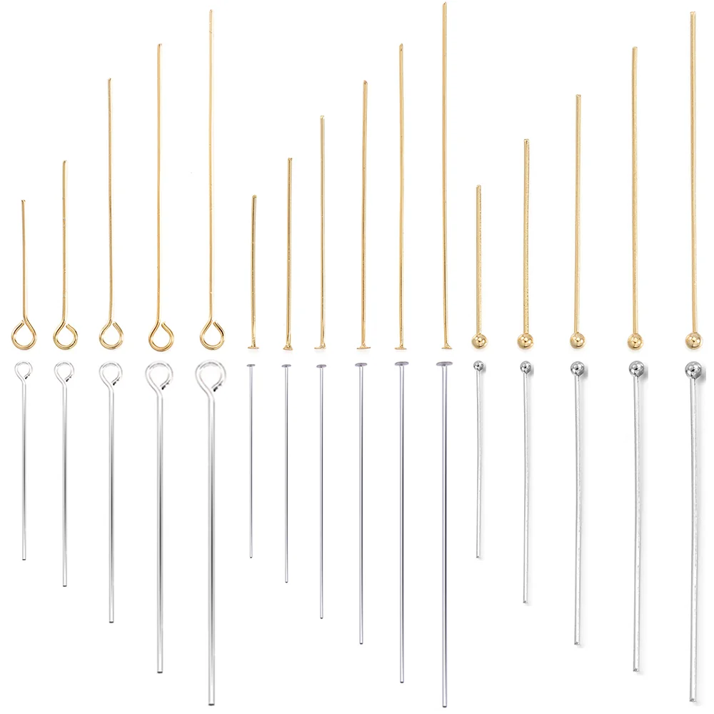 Булавки с плоскими головками из нержавеющей стали позолоченные булавки