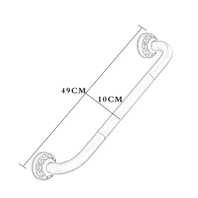 

Grab hand bar 49cm Bathroom Tub Toilet Handrail Brass Material Grab Bar Antique Shower Safety Support Handle Towel Rack