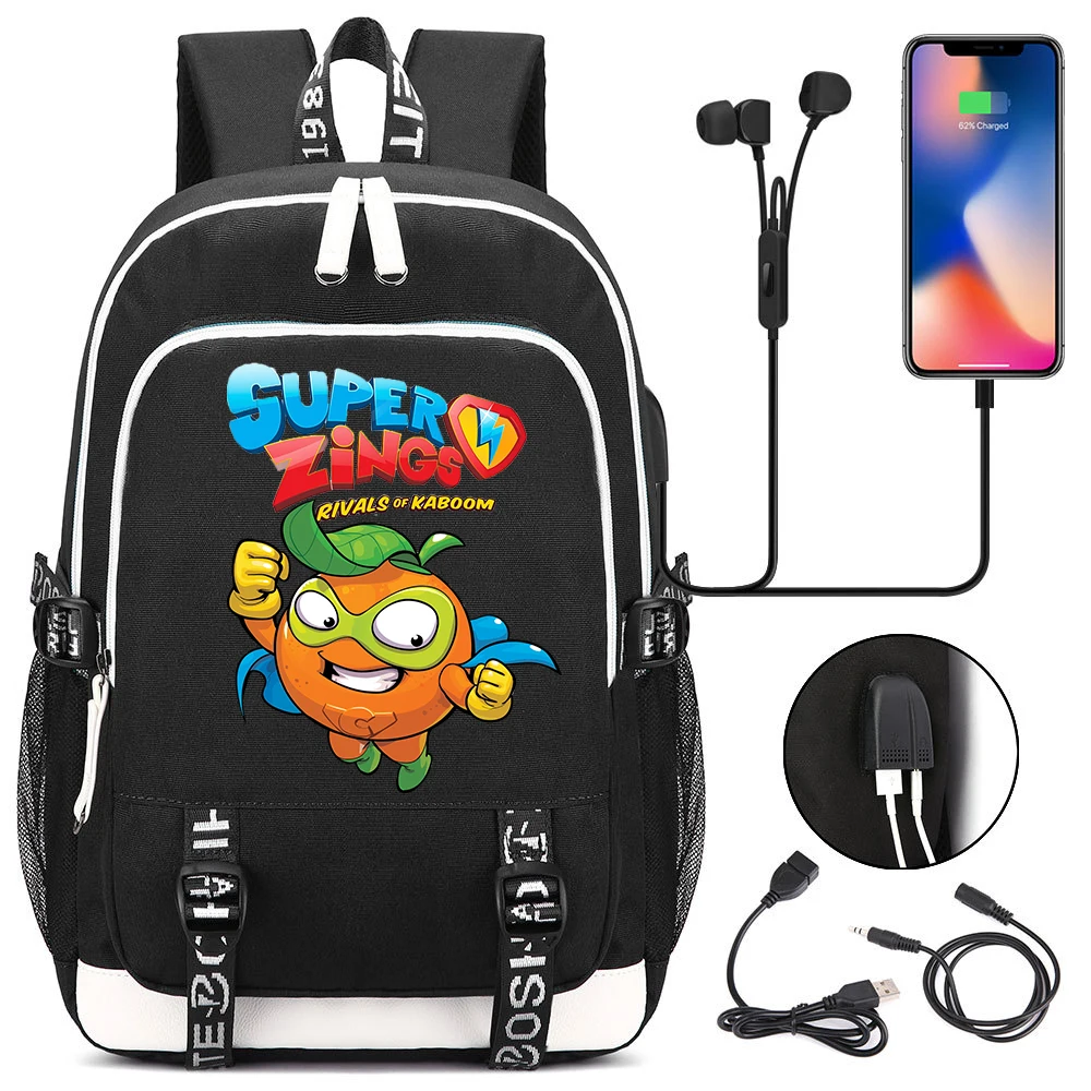 

Super Zings Backpack Women Men Multifunction USB Charging Laptop Backpack School Travel Bags for Boys Girls