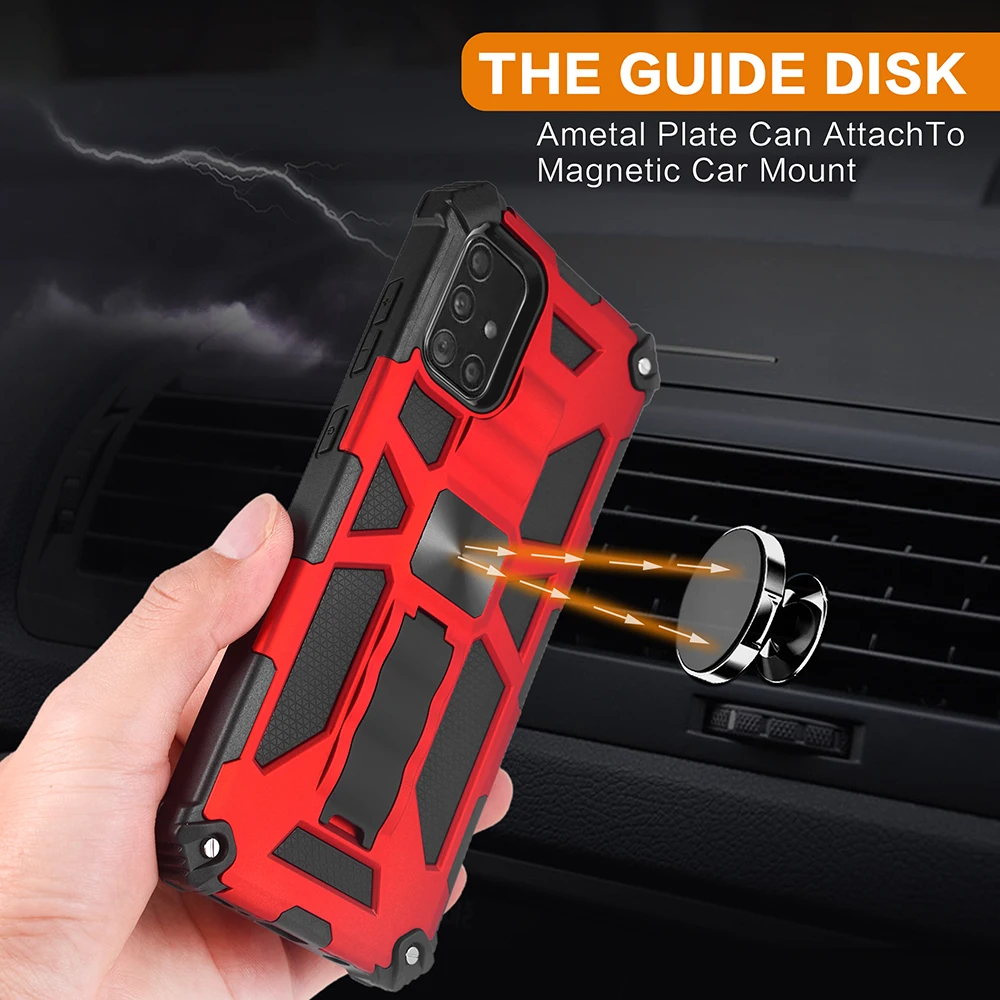 

Armor Shockproof Magnetic Ring Holder Phone Cover for Samsung S20 S10 Plus Note 20 Ultra A70 A51 A71 Protector Case Coque Funda