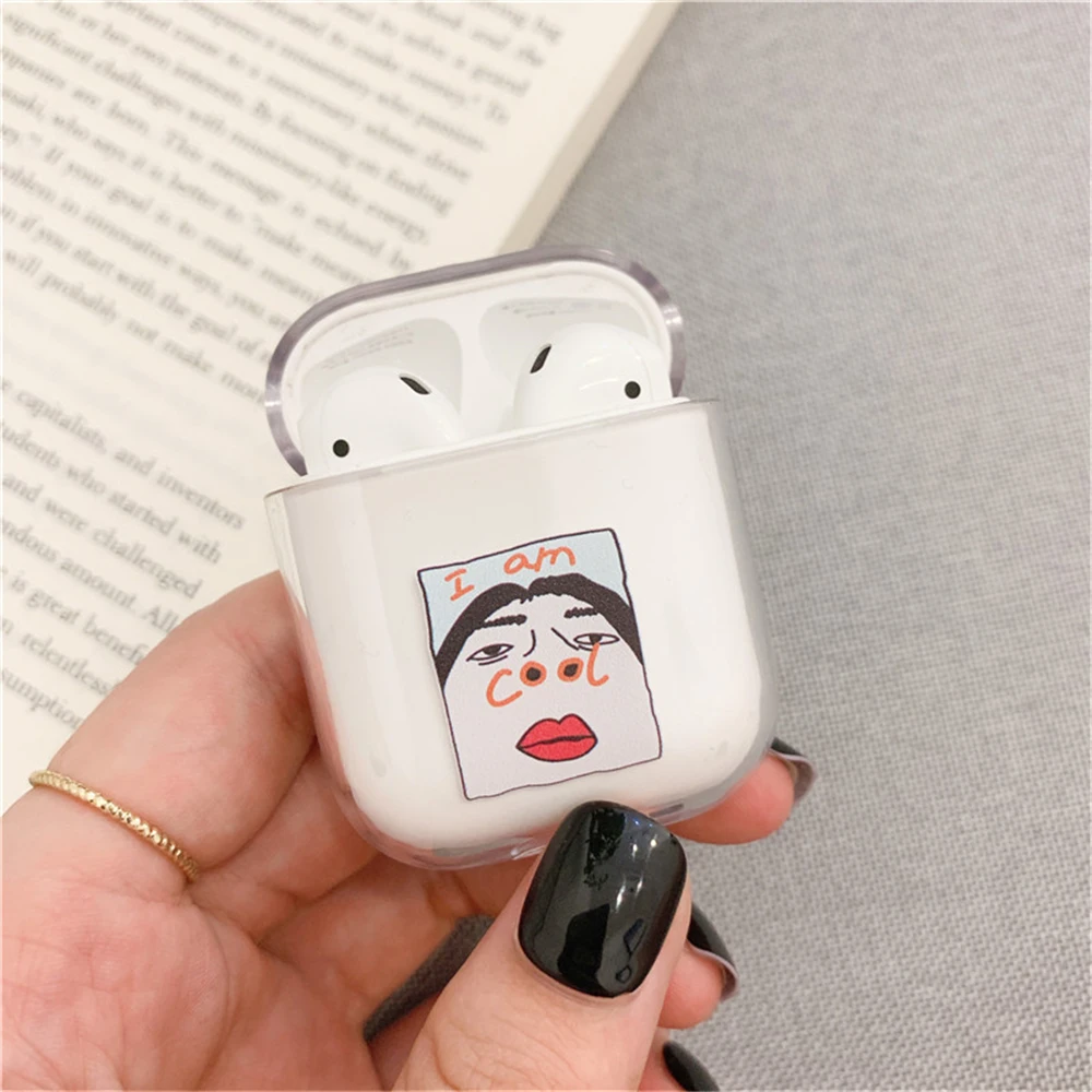 Прозрачный жесткий чехол для наушников защитное покрытие Apple Airpods аксессуары |