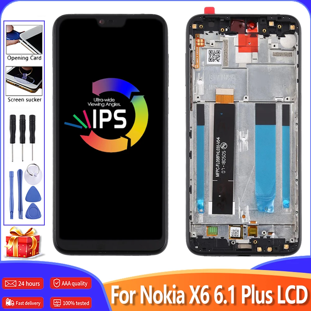 Оригинальный IPS ЖК модуль 5 8 дюйма для Nokia X6 6 1 Plus дисплей сенсорный экран
