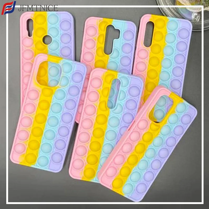 soft silicone phone case for redmi note 8 9 10 pro max xiaomi mi 11 poco m3 f3 x3 pro redmi 9c 9a sensory push pop bubble fundas free global shipping