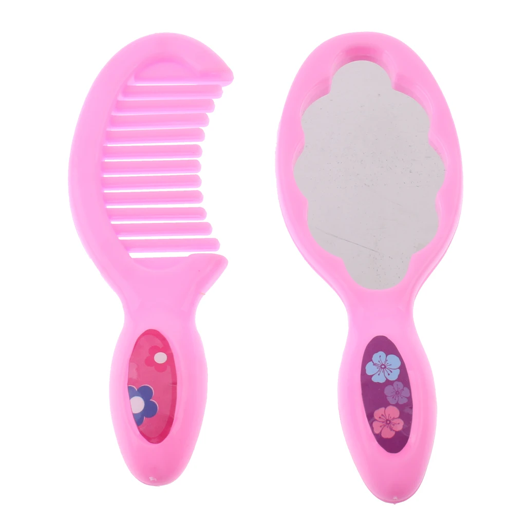 Куклы Аксессуары для спальни набор макияжа (2 шт.) Расческа Зеркало куклы