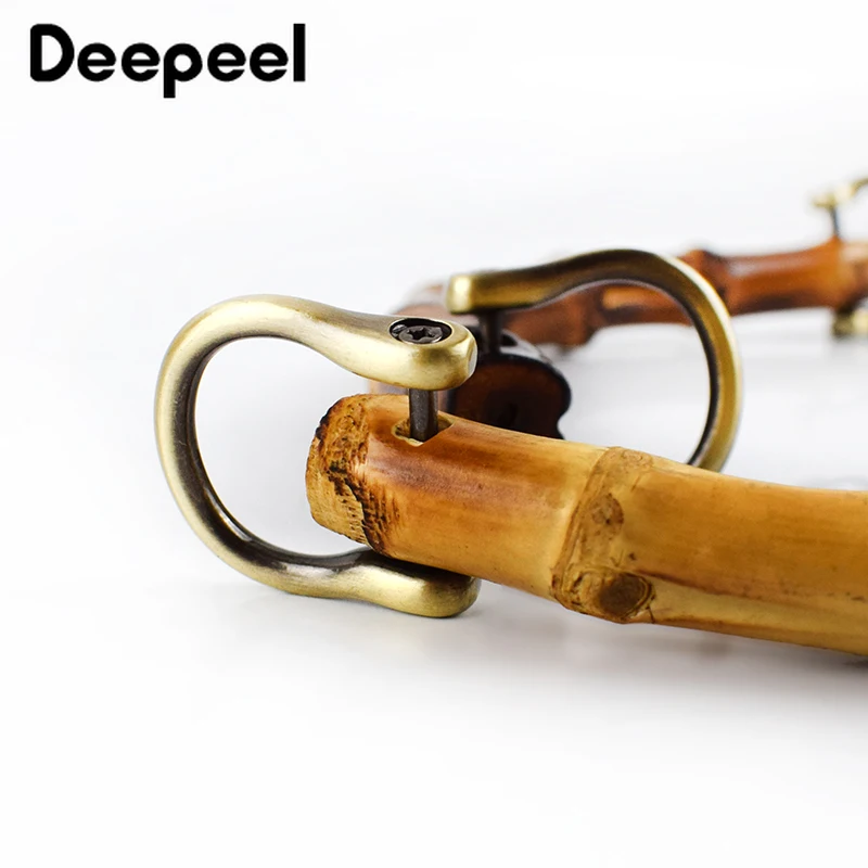 Deepeel 2/4 шт. 150 мм бамбук мешок ручки застежки сумки ремень деревянная рамка под