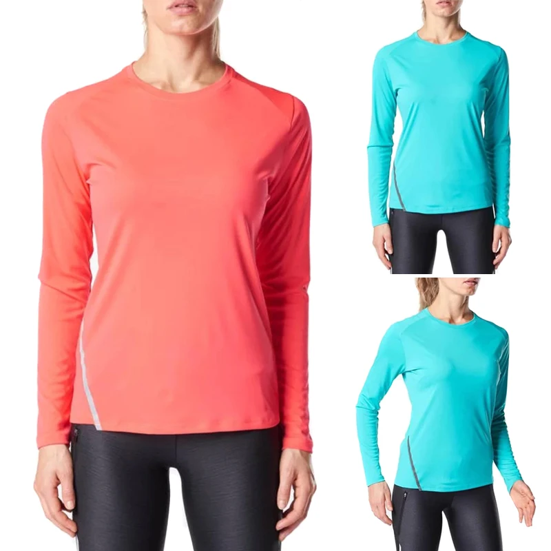 Женская Солнцезащитная футболка с длинными рукавами UPF 50 + Топ для выступлений на