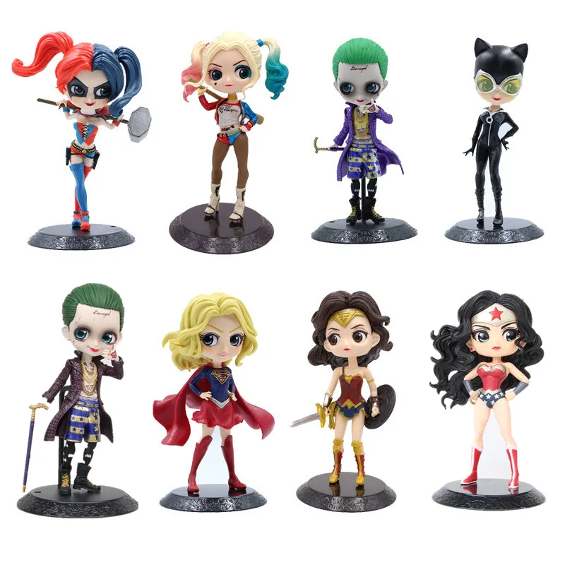 Lensple Comics Q posket сексуальная фигурка Женщина кошка Harley Quinn the Joker Wonder Woman QPosket модель
