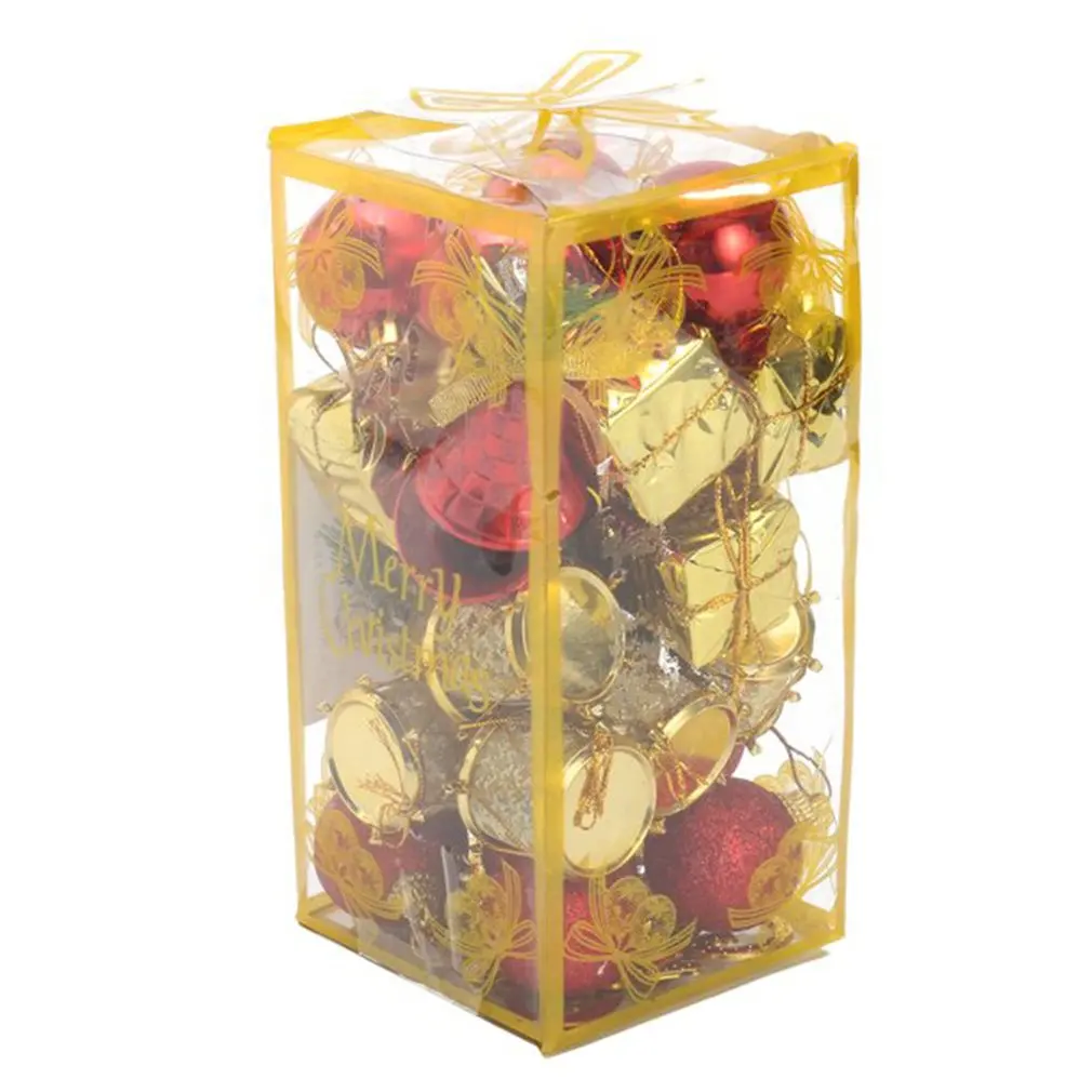 

32PCS Christmas Ornaments Balls Drums Bells Baubles Christmas Tree Pendant Decor Wall Decorations Home Decorations