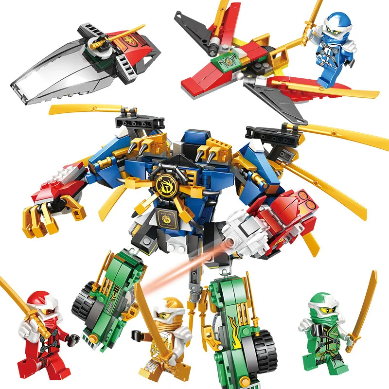 

4-in-1 677PCS mecha building blocks compatible with small particles assembled children's toys gift 8089