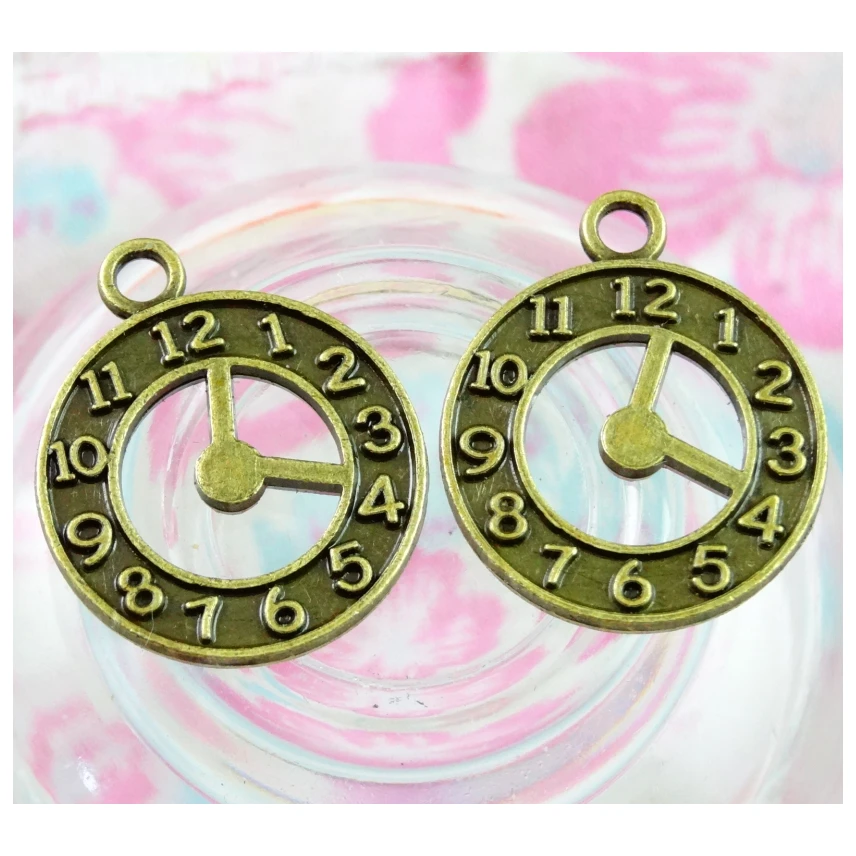 50 шт. античные бронзовые винтажные подвески для часов ювелирные изделия ручной