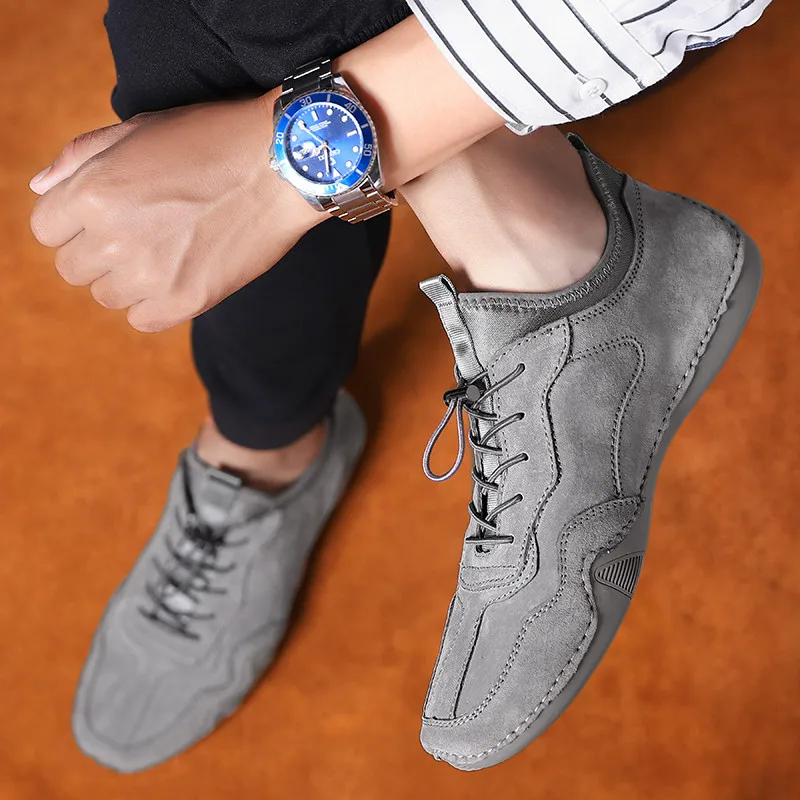 

Fashion Man Spring Loafers Leather Shoes Shoes Moccasins Male Autumn Shoes Men Driving Slip-On Suede Casual Mens Cow Men Driving