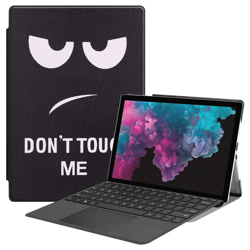 

Tablet Case for Microsoft Surface Pro 4 5 6 7 Print PU Leather Flip Sleeve Foldable Stand Keyboard Pad Protective Cover