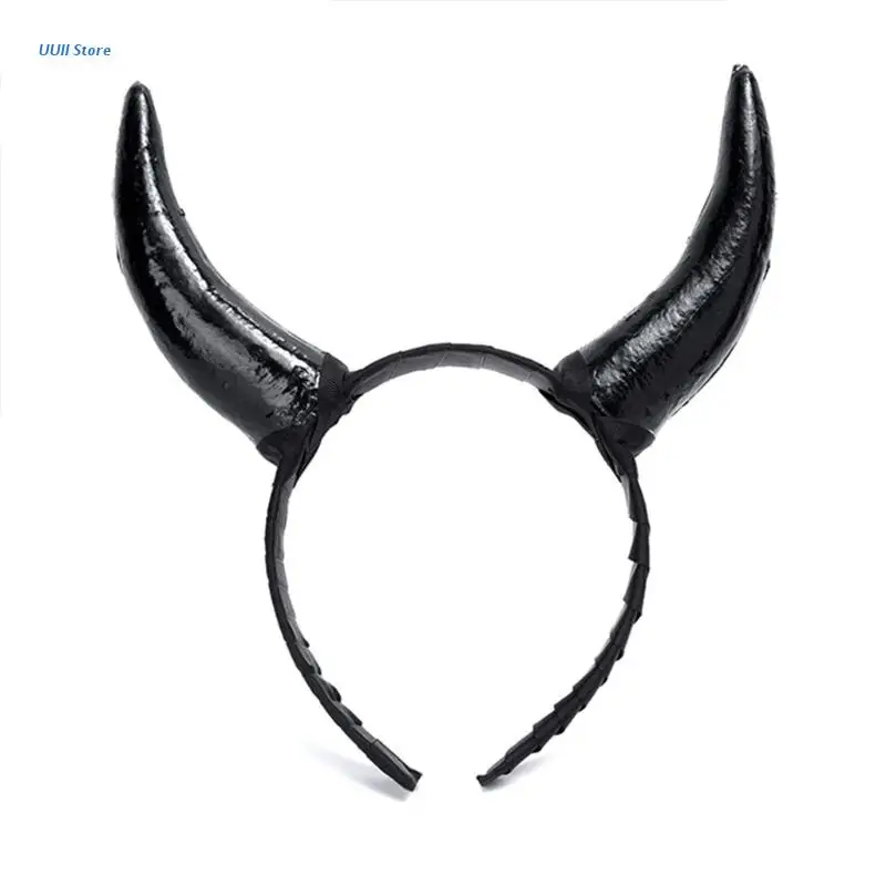 

Ox Horn Headband Halloween Headdress Cosplay Costume Party Hair Accessories