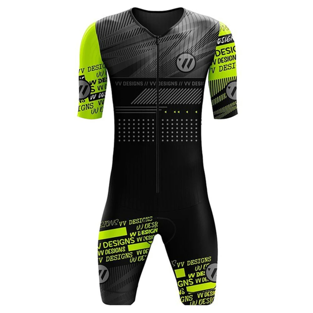 

VVSPORTS DESIGNS Cycling Clothing Skinsuit Men Summer MTB Short Sleeve Jumsuit Moho Ciclismo Hombre Triathlon Bicicleta Uniforme