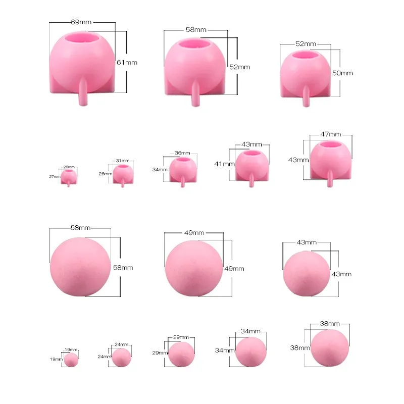 

8-piece Spherical Mold Silicone Baking Accessories DIY Sugar Craft Chocolate Cutter Mould Fondant Cake Decorating Tool