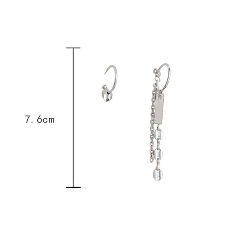 

Creativity Earrings Irregular Hoop Cold Style Chain Earrings Fashion Drop Earrings Personality Dangle Cold Style Ear jewelry