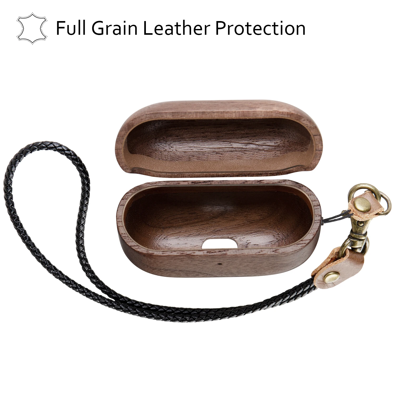 

AirPods Pro Case Solid Wood Ear case With Lanyard Protection Case Eco Friendly Nature Handicraft