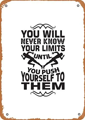 

Metal Sign - Running Limits Running - 8 x 12 Vintage Look Tin Plate