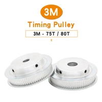 3m 75t80t pulley wheels bore size 810121520 mm alloy wheel teeth pitch 3 0mm bf shape match with width 10 mm 3m timing belt