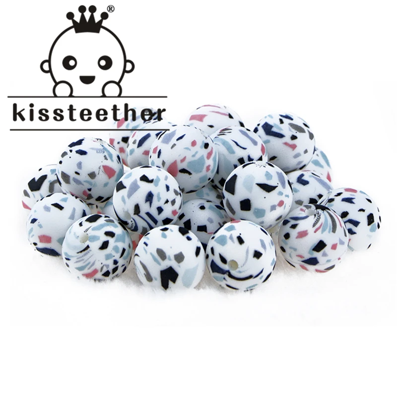 

10 шт., силиконовые бусины для прорезывания зубов, 15 мм