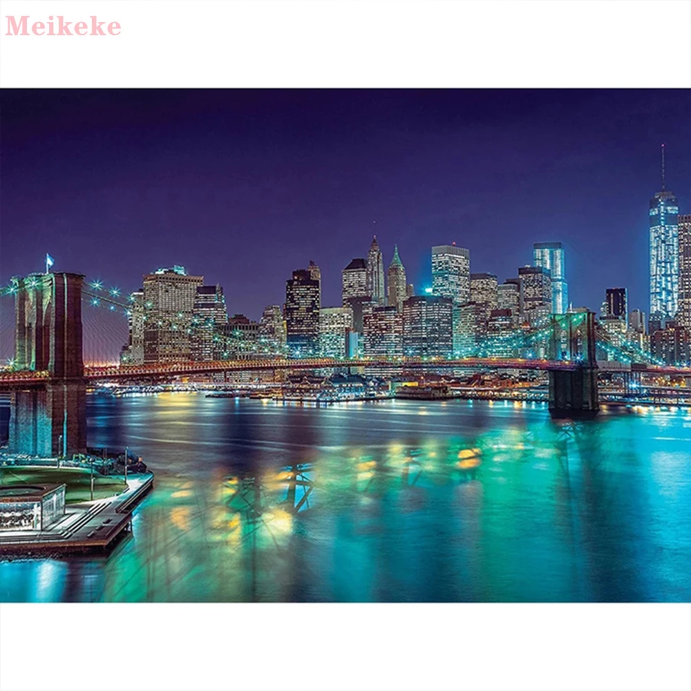 

Алмазная 5D Вышивка «сделай сам», картина с полными квадратными и круглыми стразами с изображением Нью-Йорка, стразы для вышивки крестиком, м...
