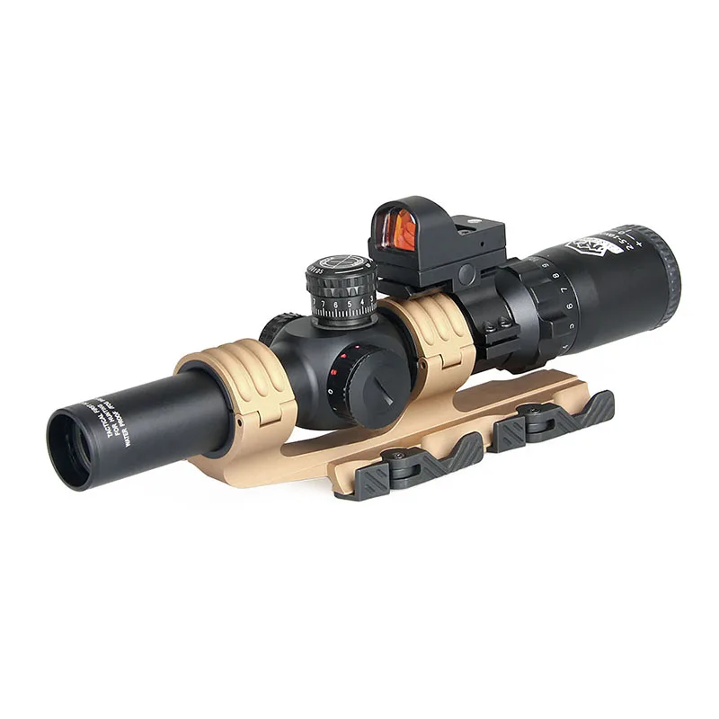 Canis Latrans 2,5-10X26 прицел с 1x Red Dot 2 типа прицела для наружного охотничьего gs1-0345 - Цвет: Tan mount