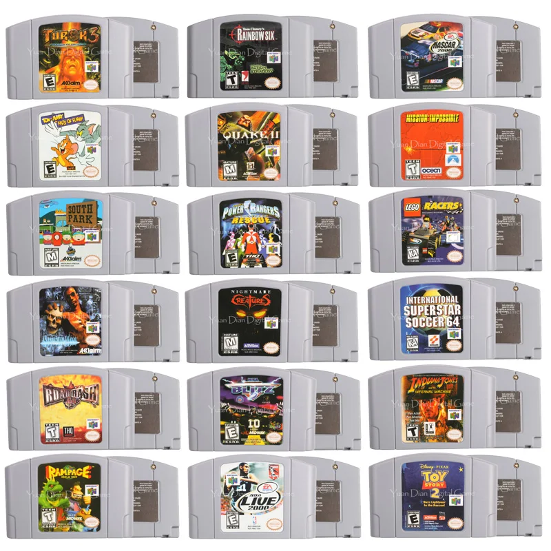 64-битный картридж для видеоигр игровая консоль Радужная шестиязычная