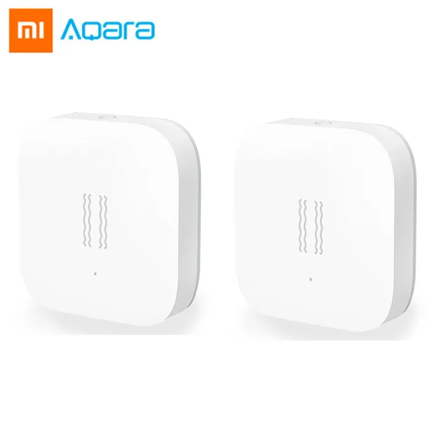 2pcs Vibration Xiao mi Aqara умный датчик вибрации Zigbee датчик удара движения датчик обнаружения сигнализации монитор Встроенный гироскоп для домашней безопасности mi Home - Цвет: 2pcs Vibration