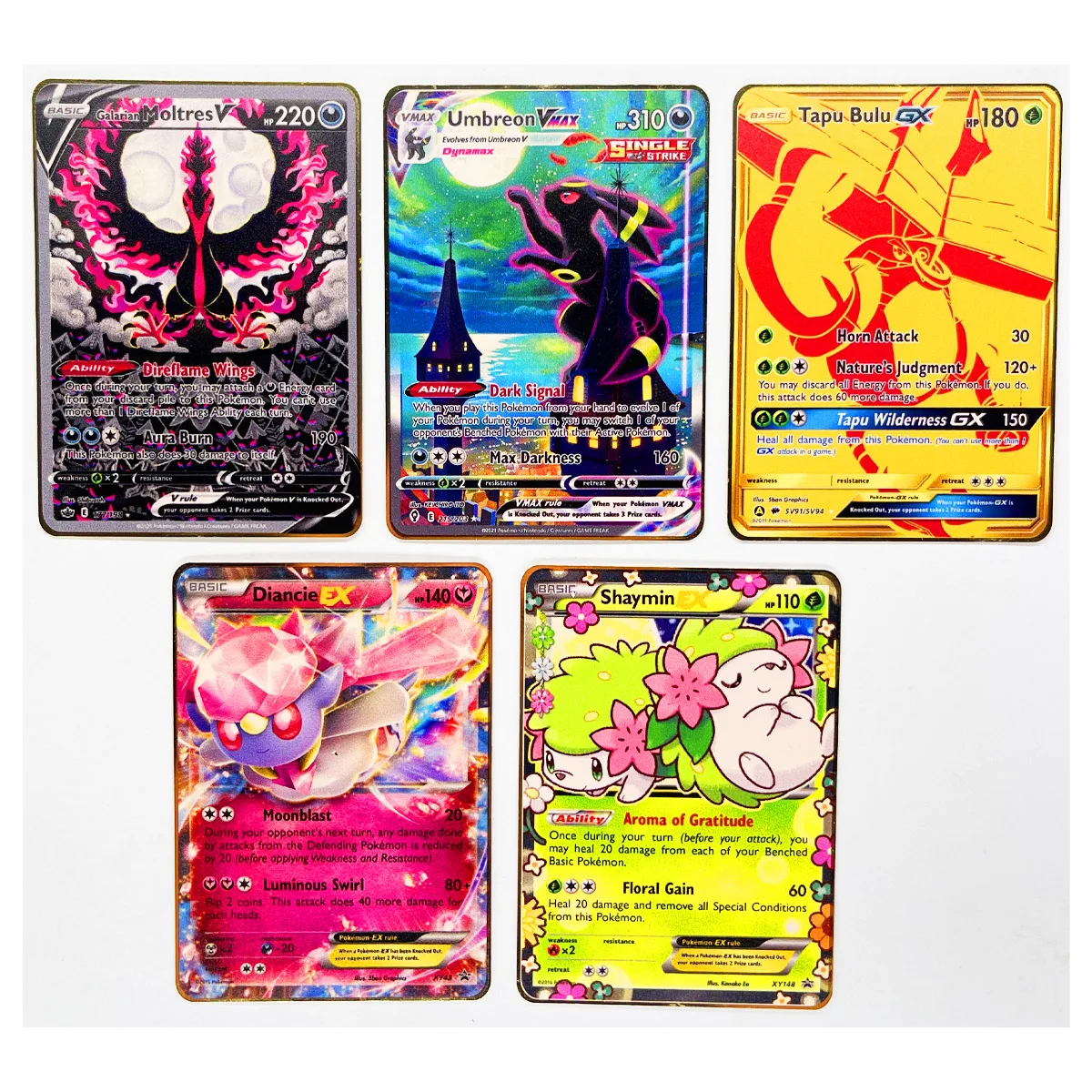 27 стилей Покемон металлический V GX EX галарийские игрушки Umbreon Tapu Bulu хобби