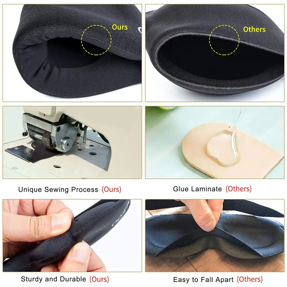 

3D Sleeping eye mask Travel Rest Aid Eye Mask Elastic Adjustable Band Padded Cover for Travel Blindfold Eyepatch Relax Massager