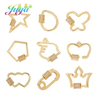 juya diy sprial bolt locks supplies pendant screw lock clasps accessories for pendant jewelry making components