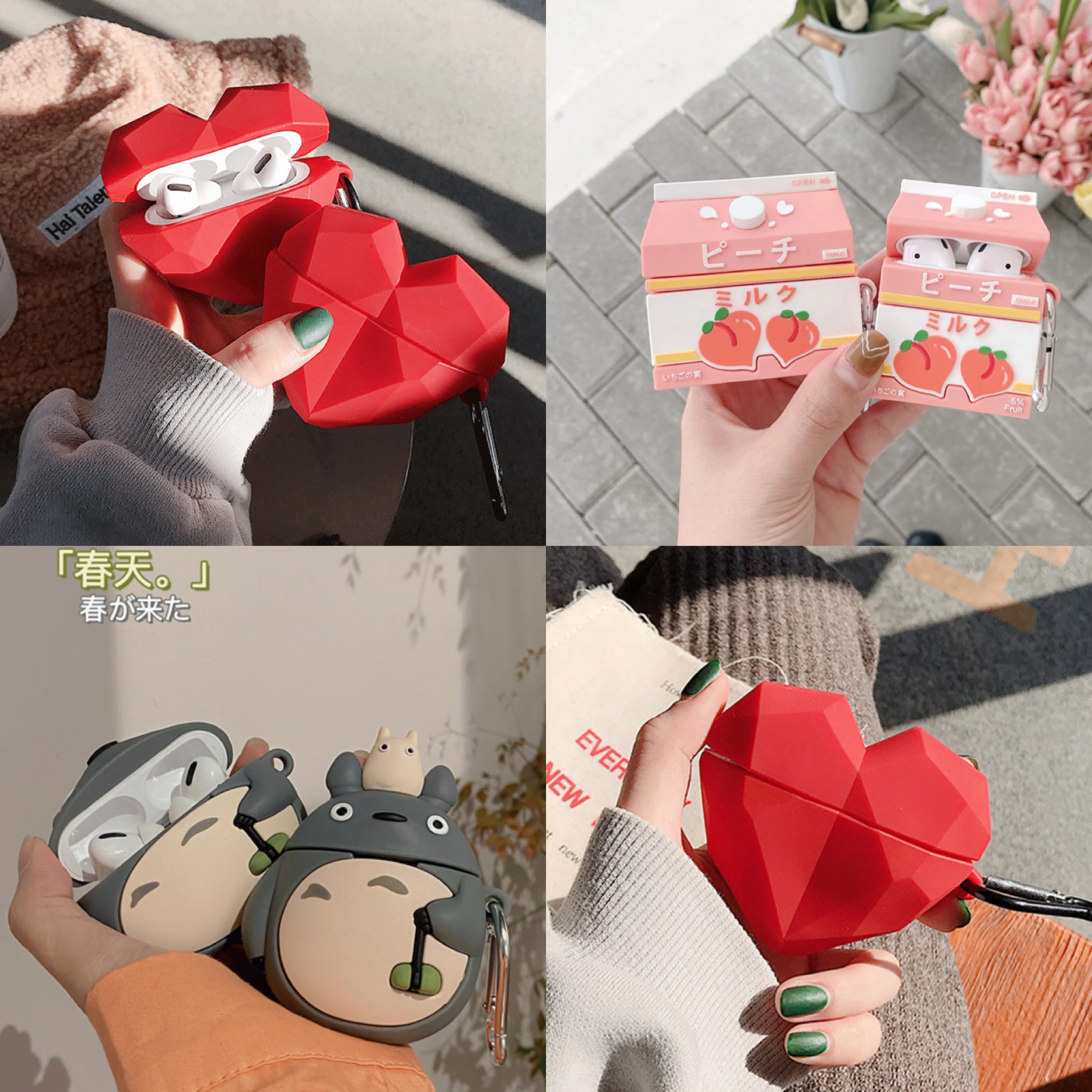 

Funny 3D Cute Sexy red lovely heart Headphone Earphone case for Apple airpods 1 2 Pro 3 Wireless Headset cover gift