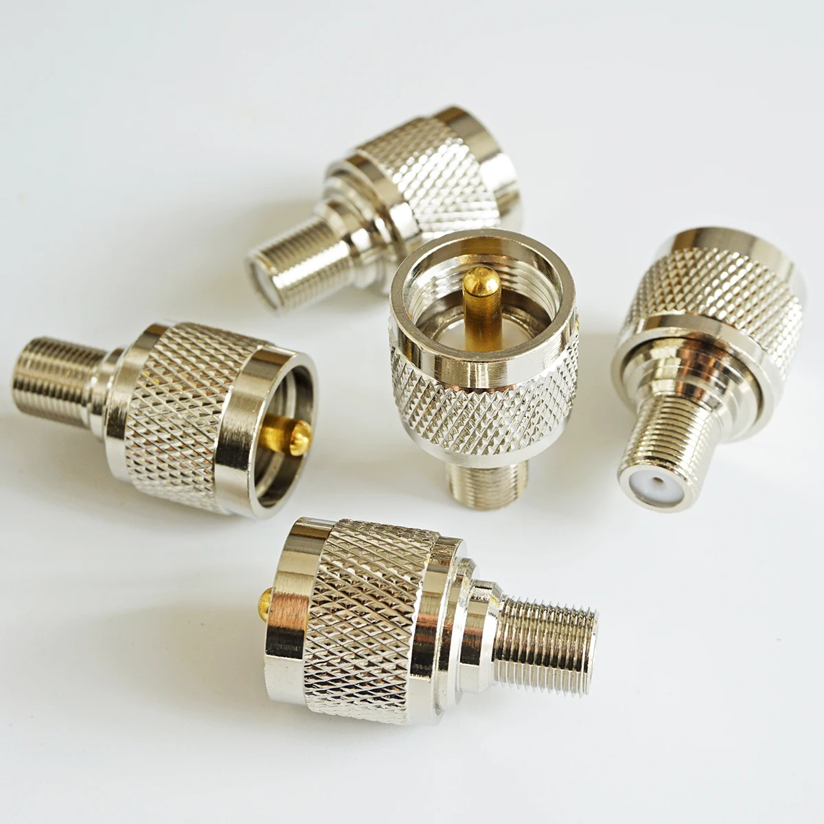 F к UHF PL259 PL-259 SO239 SO-239 разъем штекер гнездо - TV латунные прямые RF коаксиальные