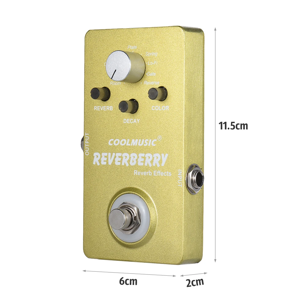 Electric Guitar Digital Reverb Effect Pedal with 9 Effects True Bypass Full Metal Shell | Спорт и развлечения