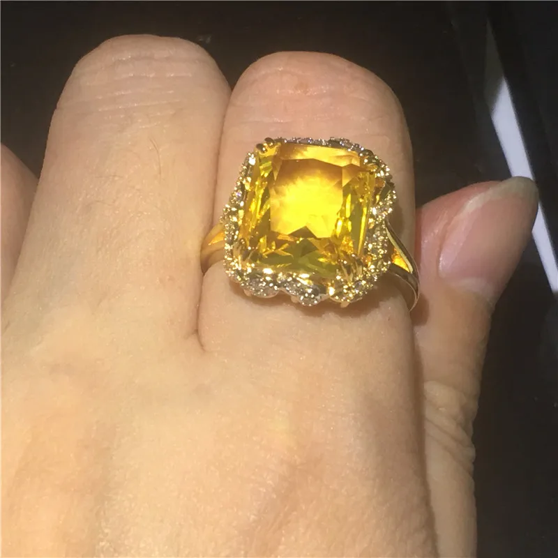 Choucong винтажное Ювелирное кольцо в Дубае, большой хрусталь, циркон, камень, позолота обручальное кольцо для женщин вечерние ювелирные изделия подарок