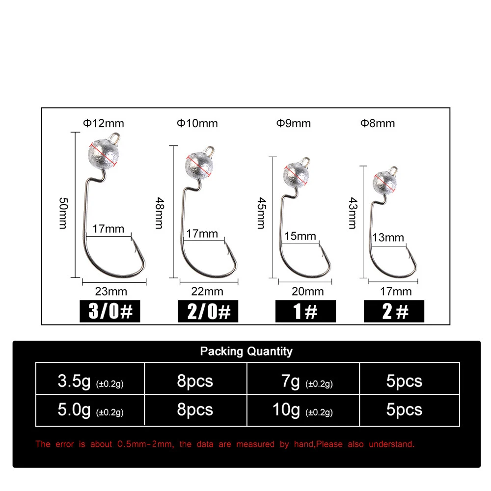 FISH KING рыболовные мягкие крючки для червя 3/0 #-10g #-7g 2/0 #-5g 1/0 #-3 5g из углеродистой