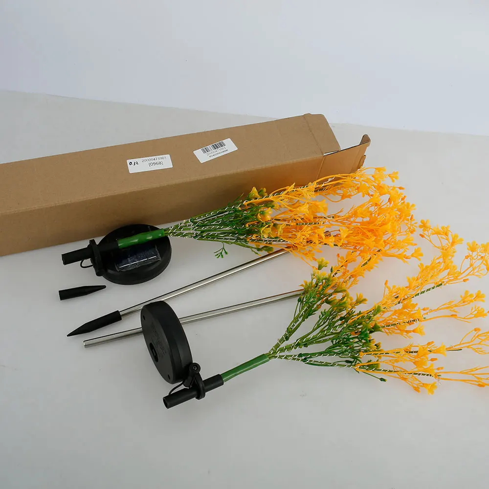 

2 Pcs Outdoor LED Solar Lamps Flower Garden Yard Lawn Underground Lights Landscape Luminous Lamps Home Decoration Lighting