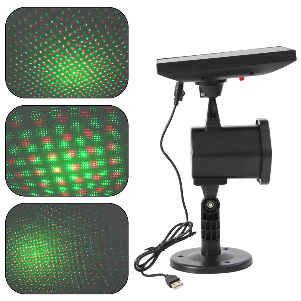 

Solar powered LED Laser Projector Moving Snowflake Disco Light Waterproof Christmas Stage Lights Outdoor Garden Landscape Lamp