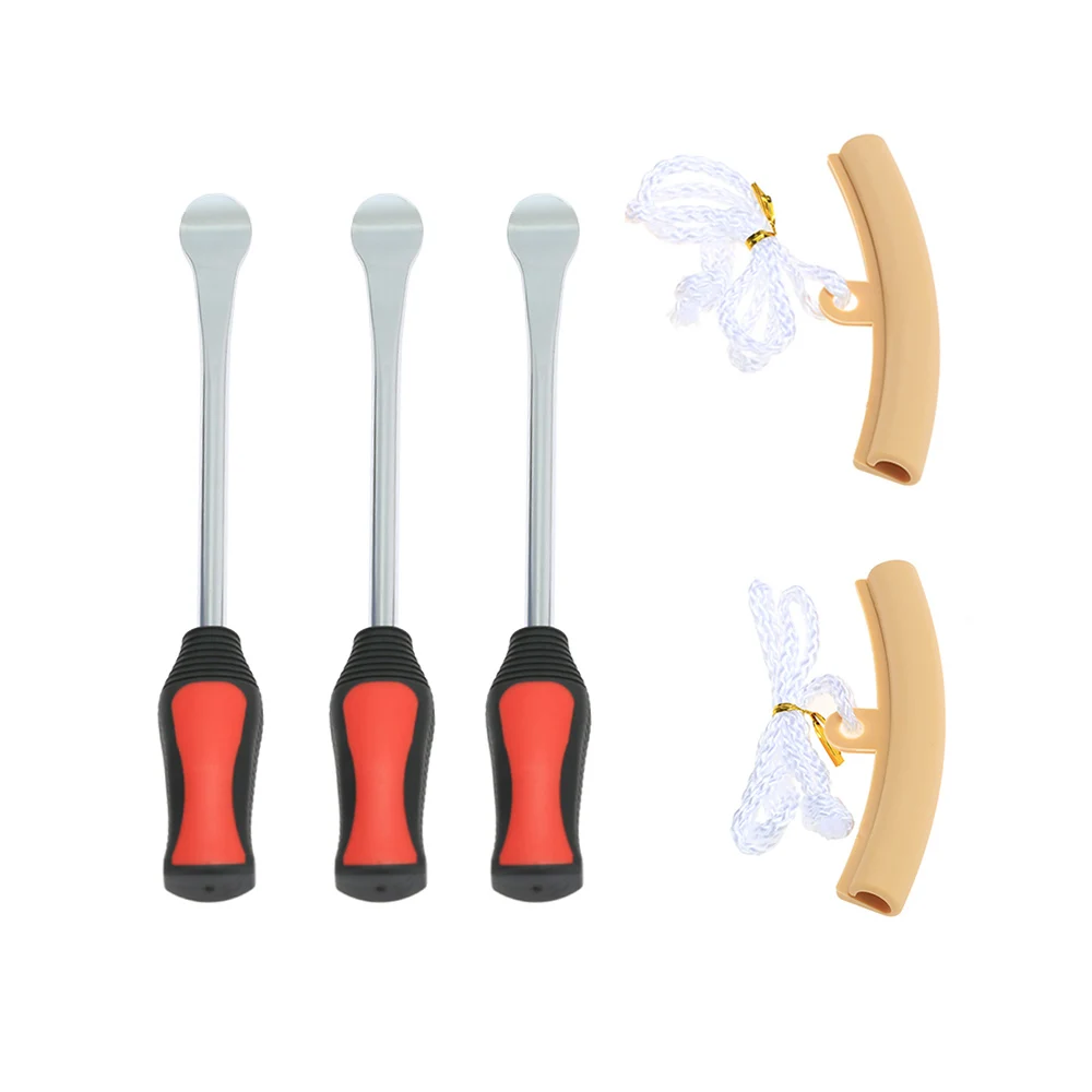 

3 Tire Lever Tool Spoon + 2 Wheel Rim Protectors Tool Kit for Motorcycle Bike Tire Changing Removing