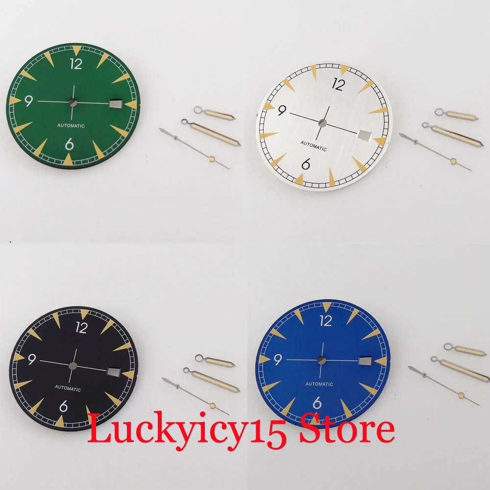 

BLIGER Brand 33.5mm Watch Dial Steel fit NH35A Date Window Luminous Hand