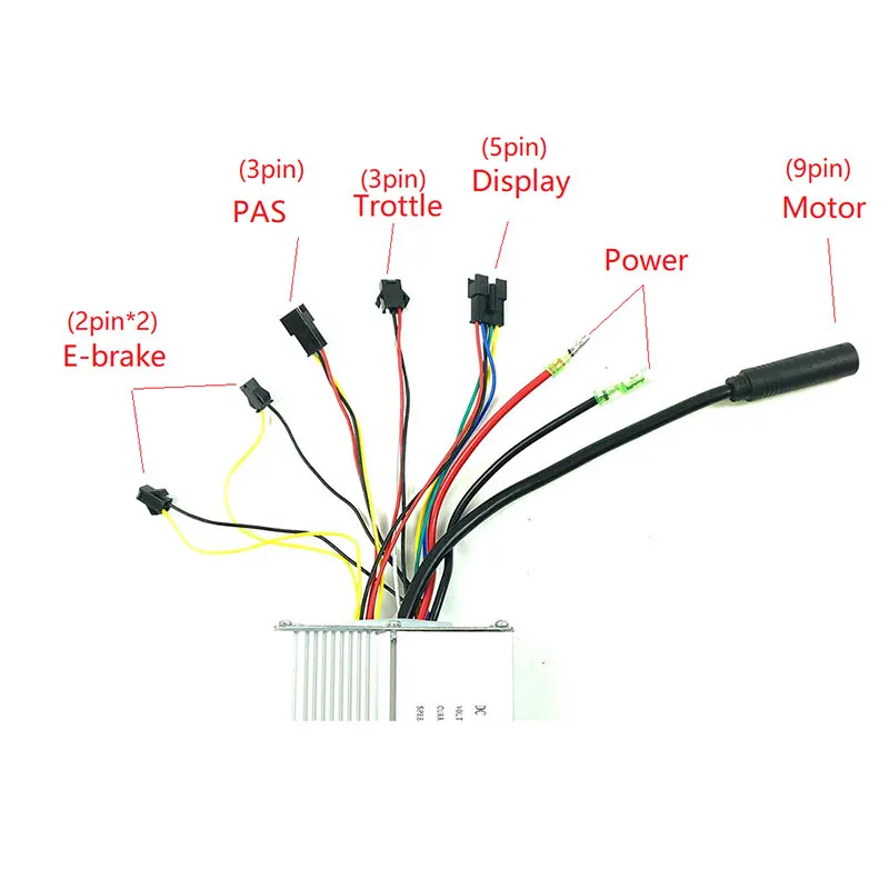Стандартный регулятор квадратных волн для электрического велосипеда 36 В/48 В 15 А