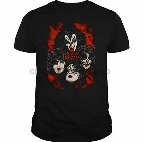 Чехол с изображением рок н ролл футболка группы &quotKiss&quot членов разрисованными M