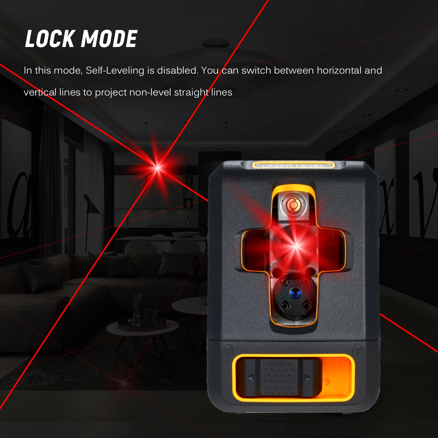 Профессиональный лазерный уровень Горизонтальная и вертикальная Крест лазерной