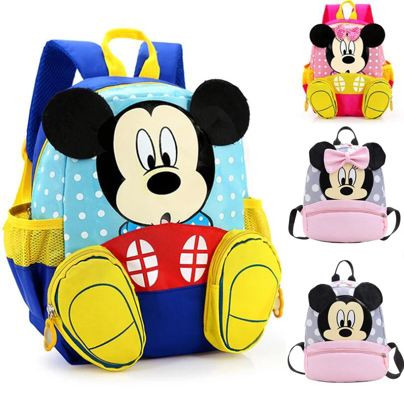 Рюкзаки с Микки из мультфильма детские сумки для детского сада рюкзаки Минни