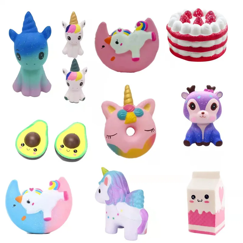 

Милые Мультяшные игрушки в виде милых оленей сжимаемая Луна в виде большого объема медленно восстанавливающие форму Ароматические игрушки-сжималки новинка подарок для детей Подарки