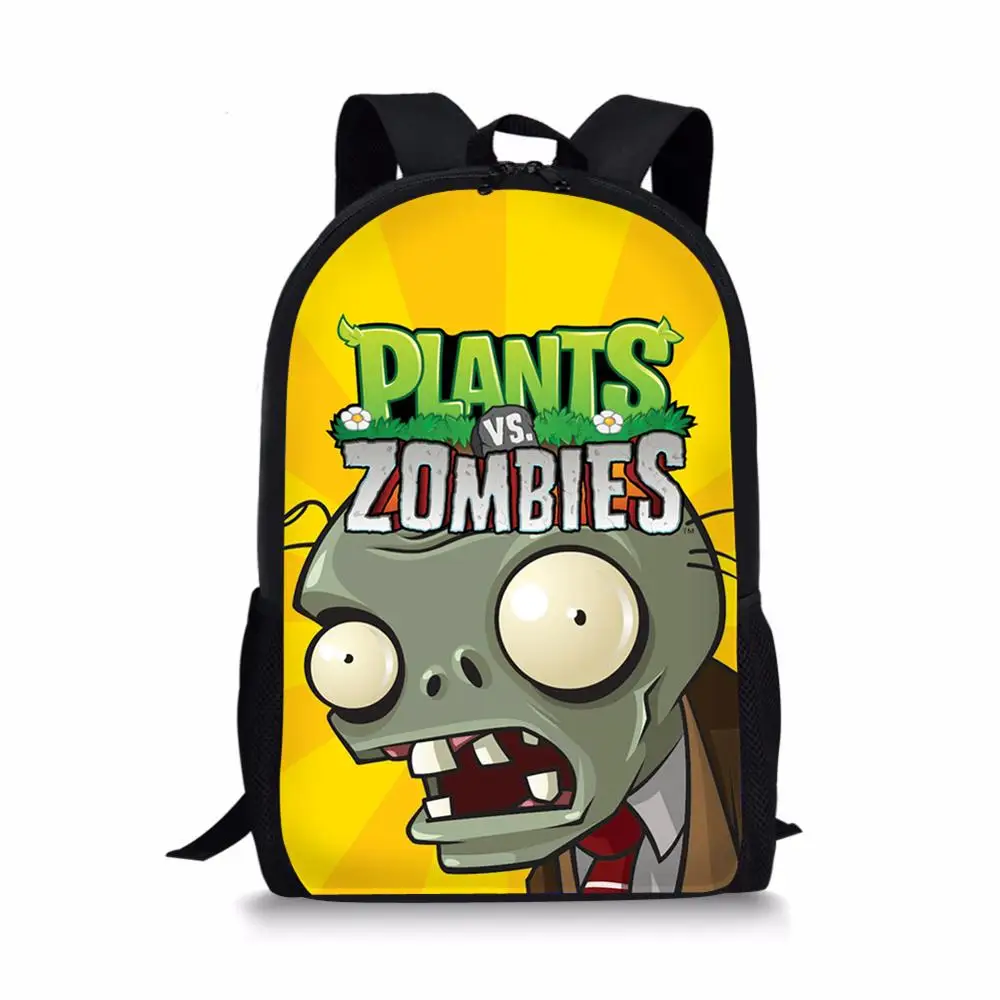 Детский Школьный рюкзак HaoYun с принтом зомби, детский дизайнерский рюкзак с растениями для мальчиков и девочек, школьные сумки для книг